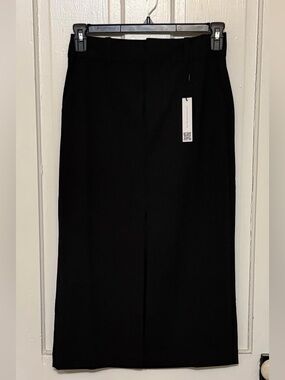 Sanctuary Black Pencil Skirt with Front Slit